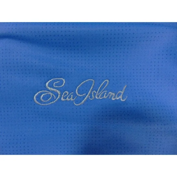 Sea Island Quarter Zip Pullover Mens Med Blue Camo Peter Millar Golf Sporty - Picture 8 of 10